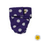 purple polka dot diaper