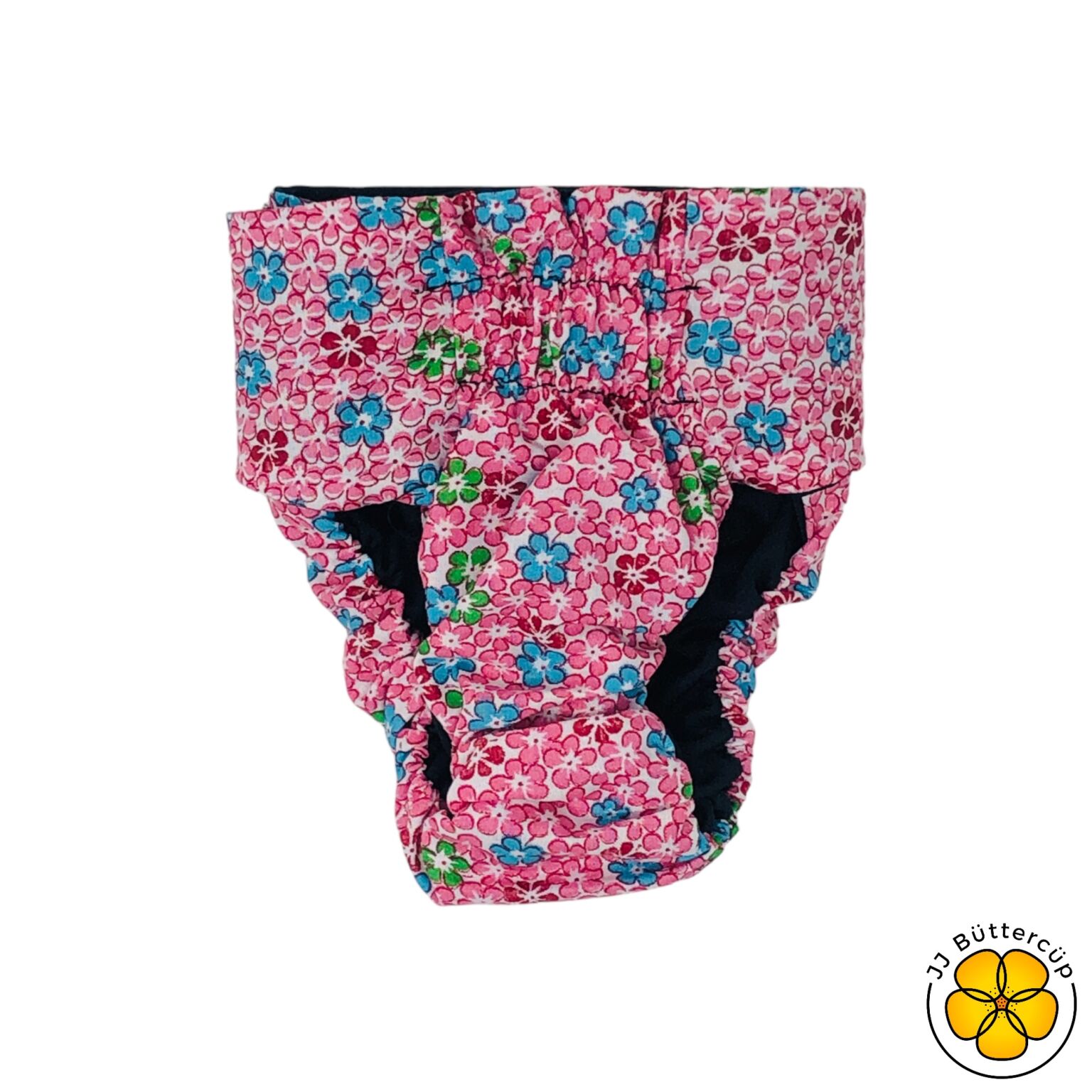 Pink Cosmos Flowers Bunny Diaper - Made In Usa